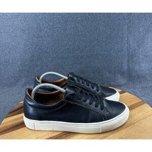 Beckett Simonon Mens Reid Black Leather Minimal Sneakers Sz 9 Low Profile